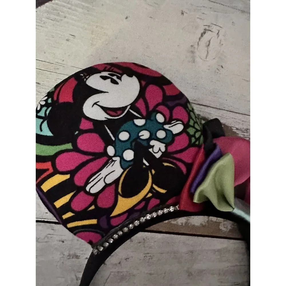Disney Mickey & Minnie Colorful‎ Headband  Round Ears  Fabric
